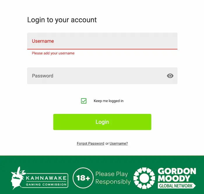 Gaming Club CA login